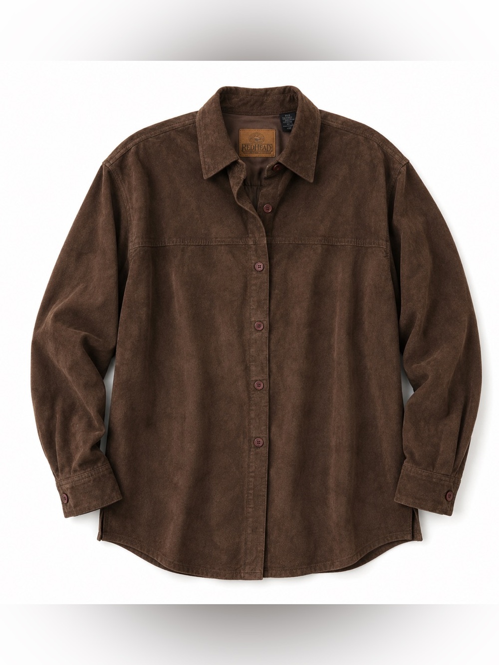 RedHead Genuine Leather Brown Suede Button-Down Shirt Jacket Men’s XL Outdoor